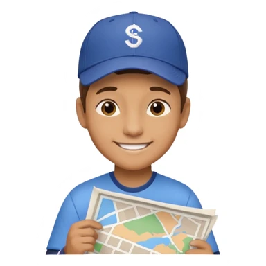 boy tour guide in USA,  sticker