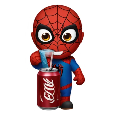 Spider-Man drinking Dr Pepper  sticker