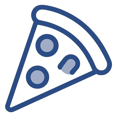 slice of pizza, clean modern icon style sticker