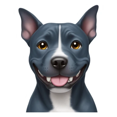 Blue staffy smile sticker