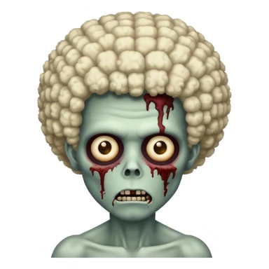 Zombie with afro sticker