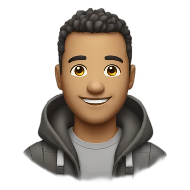 Homem alto branco de meia idade sorrindo sticker