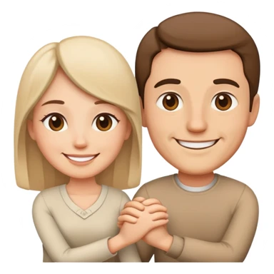Man with his wife peacefully in romance sticker