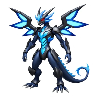 Shiny Aural Darkrai-Zekrom-Genesect-Fakémon-fusion (full body) sticker