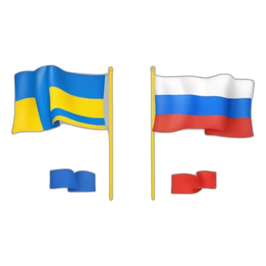 Russia flag and Ukraine Flag nd belarus flag sticker