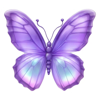 Lilac lavender Iridescent glass crystal butterfly sticker