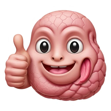 Thumbs up growing on a thumbs up like a tumor. sticker