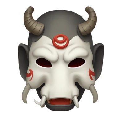 oni japanese mask elephant sticker