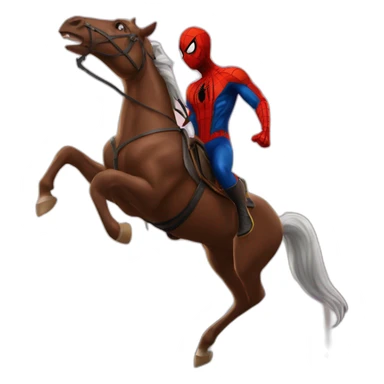 Spiderman sur un cheval sticker