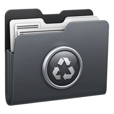 computer folder icon black text web design sticker