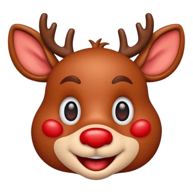 I want a rudolph emoji of just its face sticker