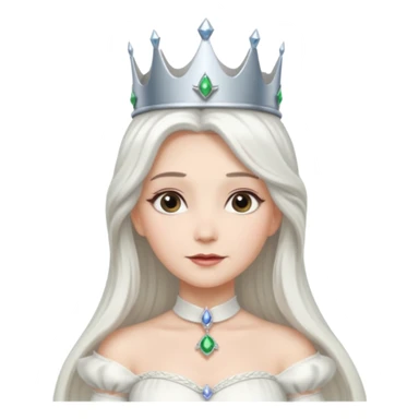 The Good Witch from The Land of Oz with long white hair, white outfit and crown sticker