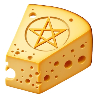 cheese witchcraft occult pentagram sticker
