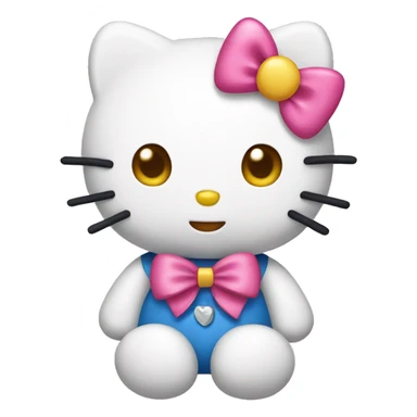 Hello kitty wearing bow sticker