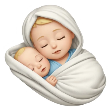 baby wrapped in blanket sticker