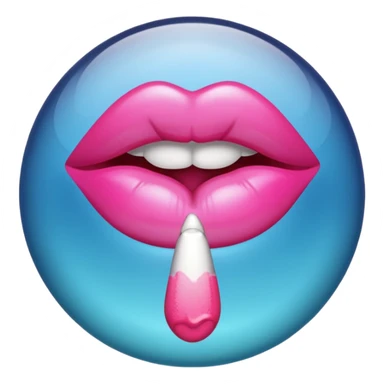 vaso con beso rosado sticker