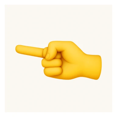 Create a right-facing hand emoji with the pinky finger extended forward and other fingers curled into a fist. The style should mimic a standard system emoji with minimal details and a plain background. Copy the pose from the provided reference image. sticker