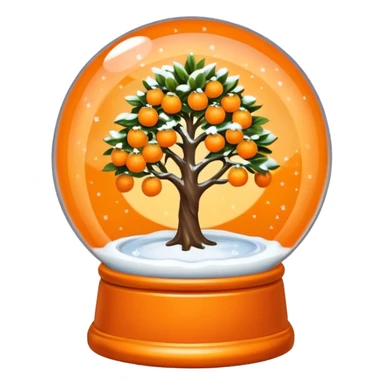 Orange Snow Gloebe sticker
