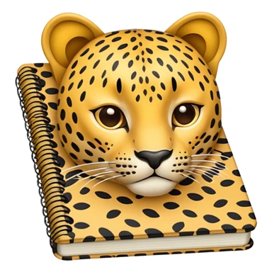 leopard patterned notebook sticker