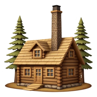 log cabin sticker