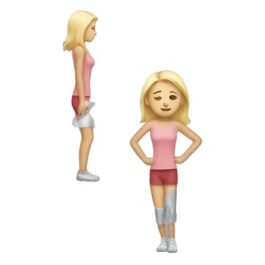 Blonde woman with back pain sticker