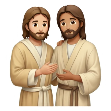 Jesus picking up a man off the ground  sticker