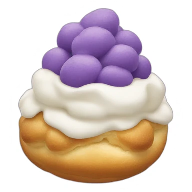 Ube cream puff sticker