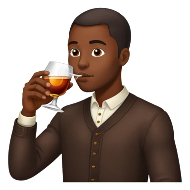 Black man drinking Hennessy sticker