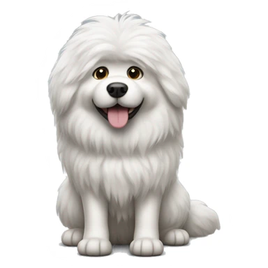 big fluffy dog white ! sticker