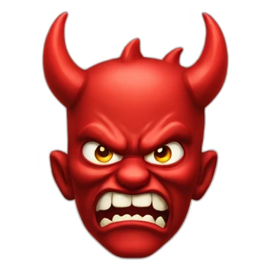 angry devil red sticker