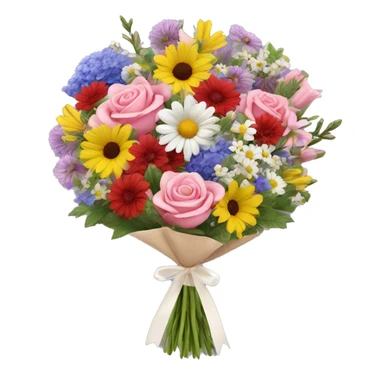 ￼ Bouquet of mixed flowers ￼ sticker