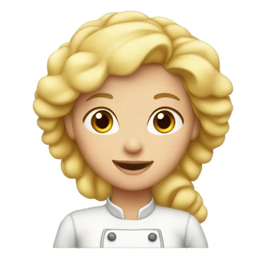 blond girl baker sticker
