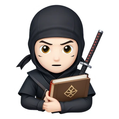 ninja with a book sticker