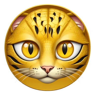 Realistic Cat-Reptile slit pupil eye in a circle  sticker