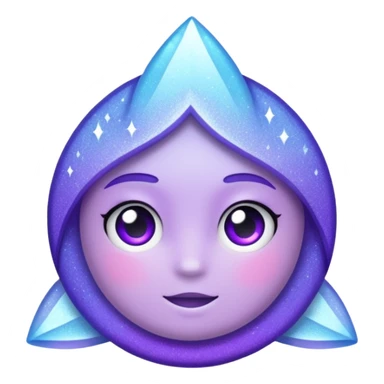 glitter frost cian and purple sticker