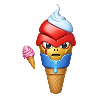 Goldorak qui mange une glace sticker