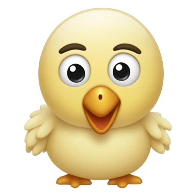 peluche de pollito con expresión dee tristeza sticker