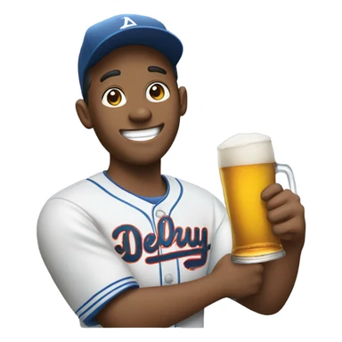 drinking beer with baseball sticker