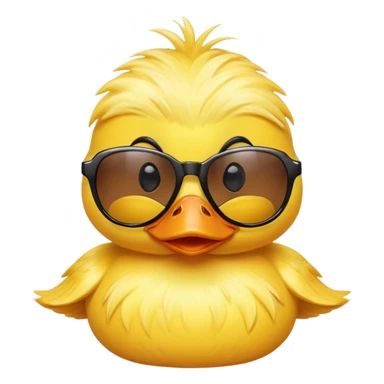 Cute duck with sunglasses sticker