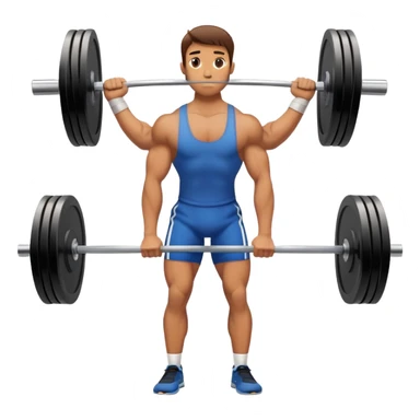 person doing a deadlift exercise, lifting a barbell from the ground sticker