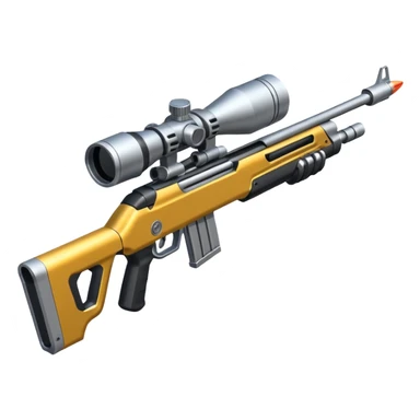 compact futuristic sniper rifle with rocket details sticker