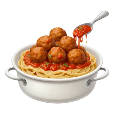 Pasta with meat balls sticker