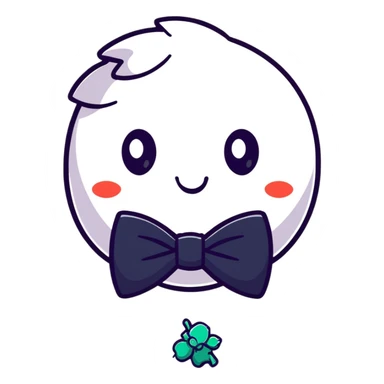 bowtie with virus design sticker