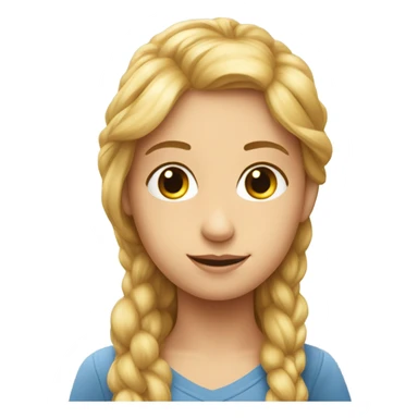 un emoji qui represent une intelligence artificielle et une jeune file de 13 ans francaise meilleures ami sticker