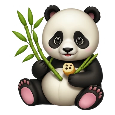 bamboo eating panda sticker