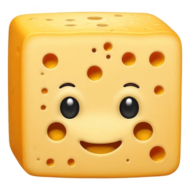Cheese with a toupe on its head sticker