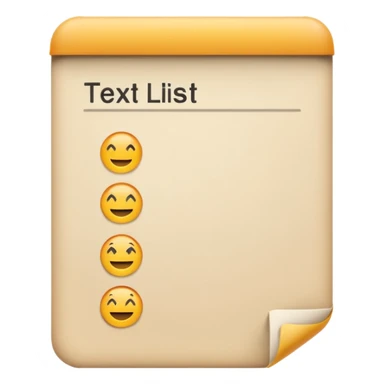 text list sticker