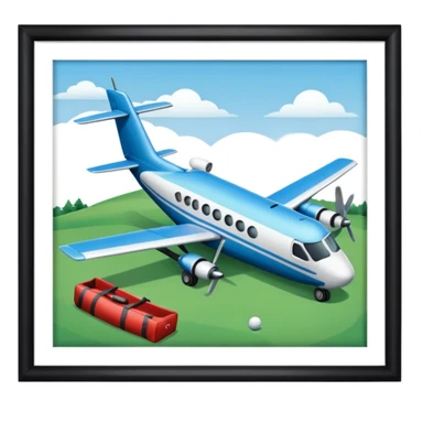 Golfing plane wreck sticker
