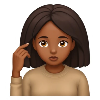 black girl thinking sticker