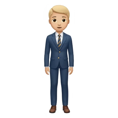 Young man, tailored trousers, a crisp button-down shirt, a blazer, and tie, portrait

 sticker